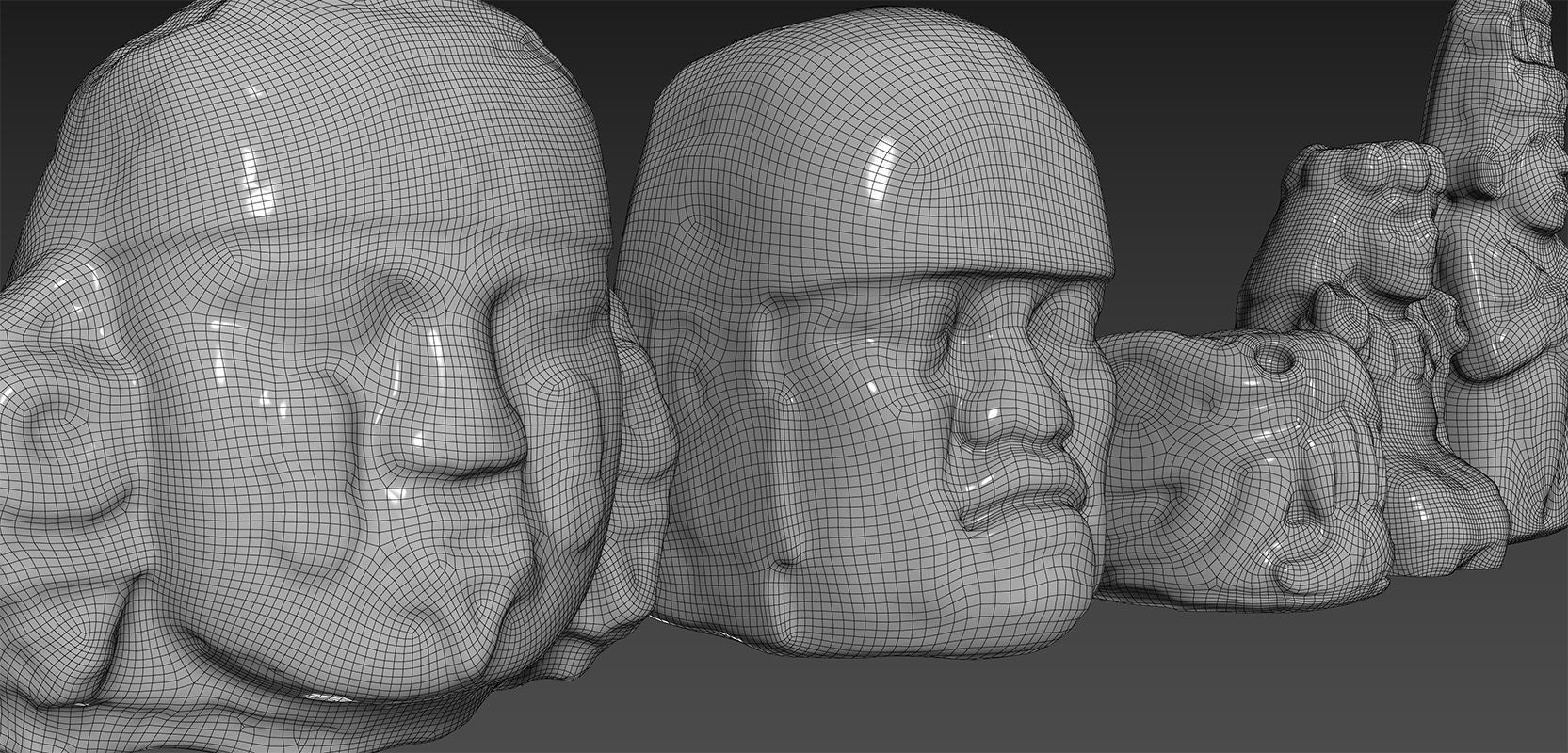 Mesoamerican Statues 3D model_12