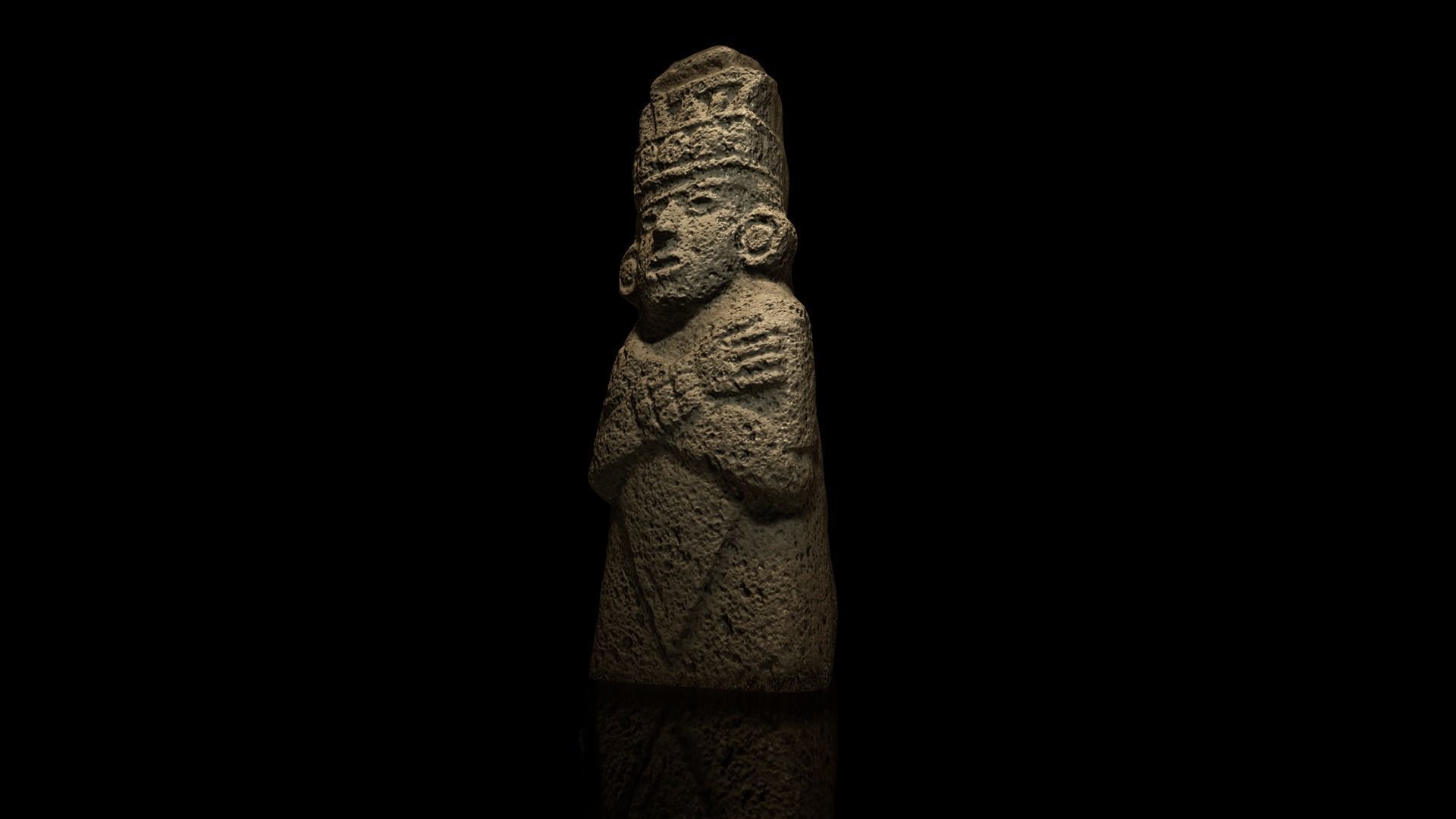 Mesoamerican Statues 3D model_6