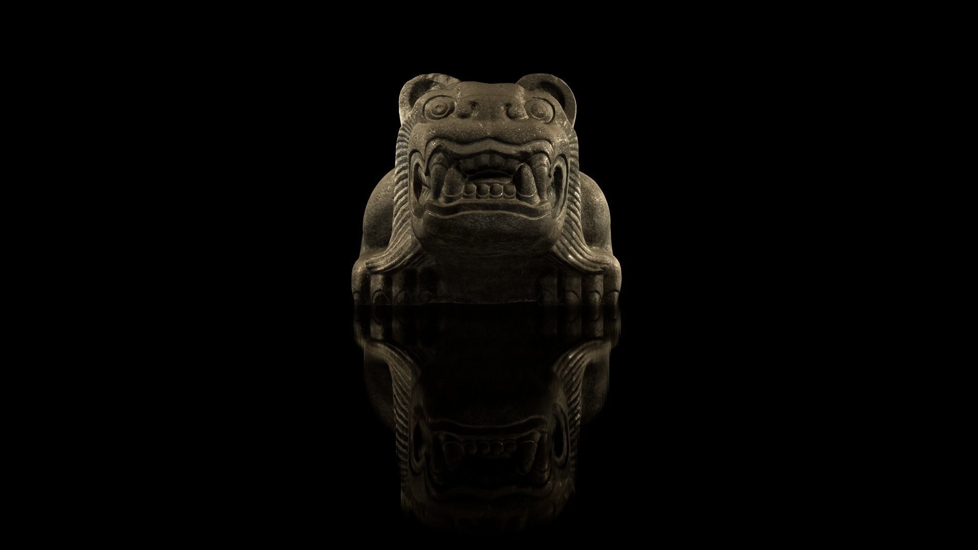 Mesoamerican Statues 3D model_11