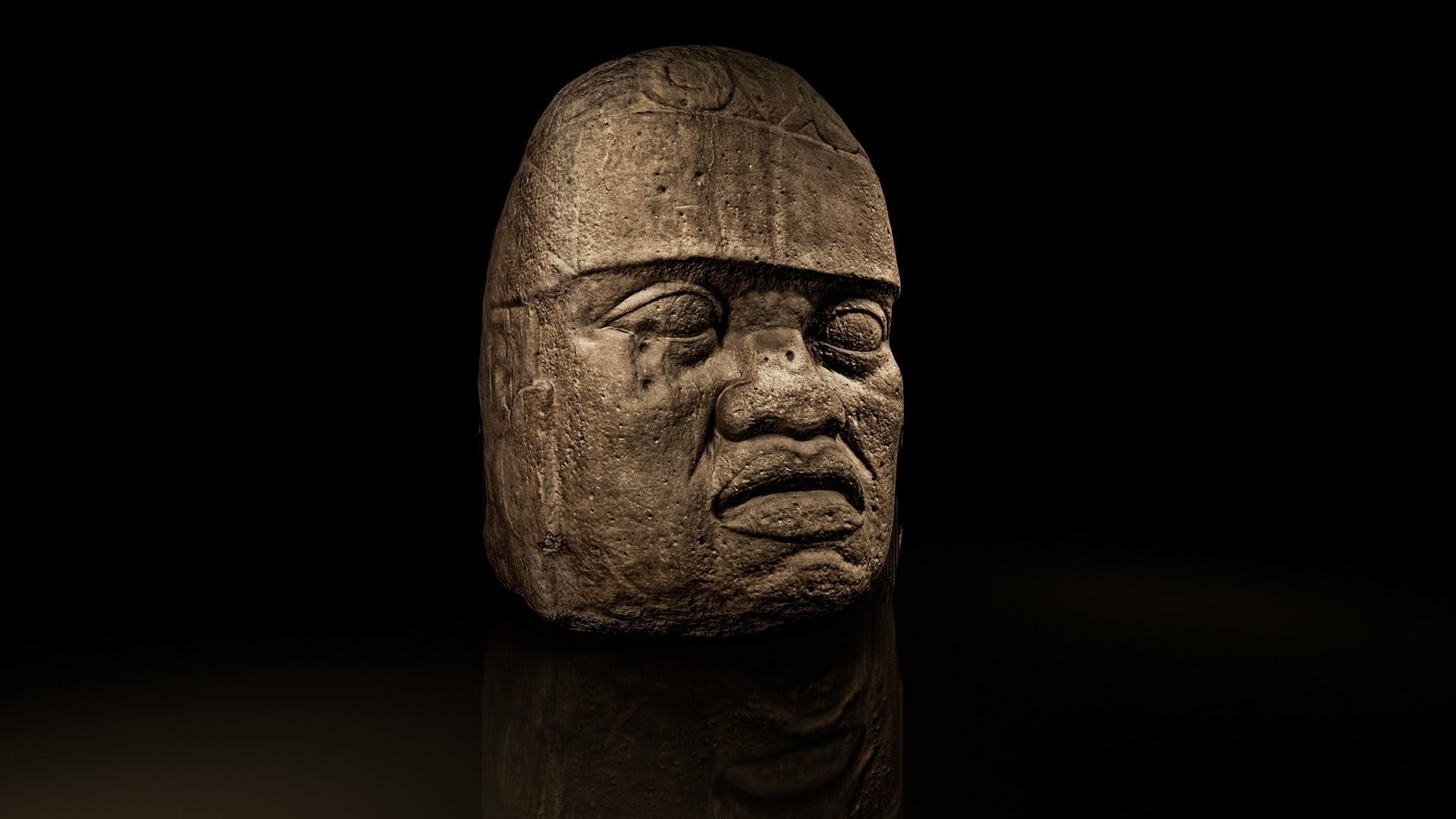 Mesoamerican Statues 3D model_1