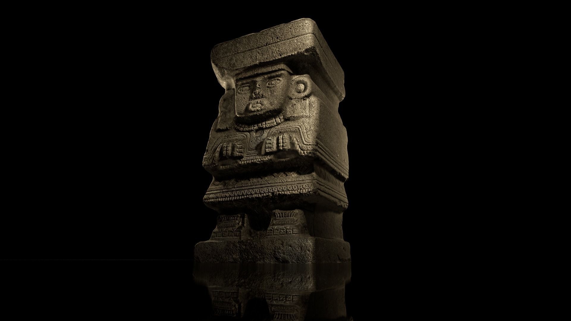Mesoamerican Statues 3D model_9