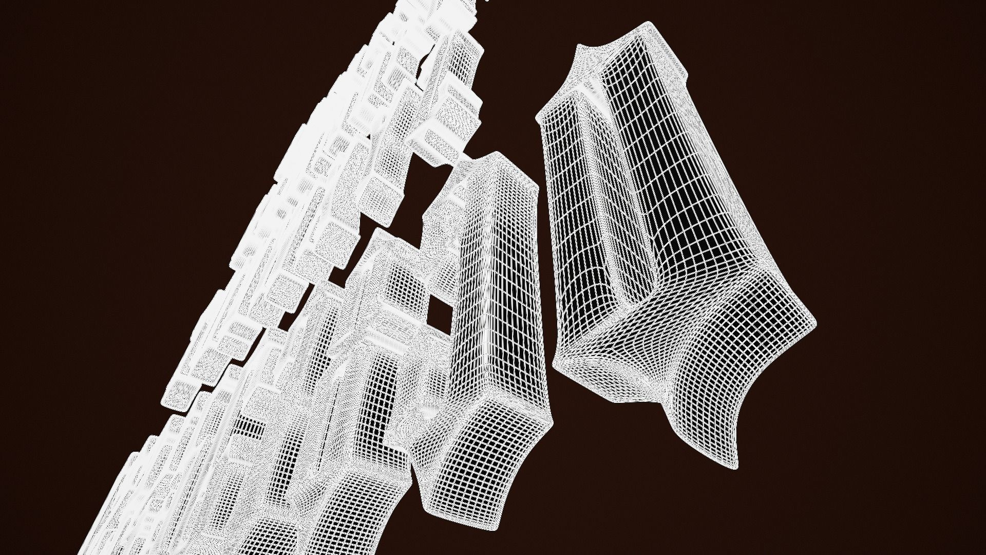 Stylize Gothic Font Low-poly 3D model_4