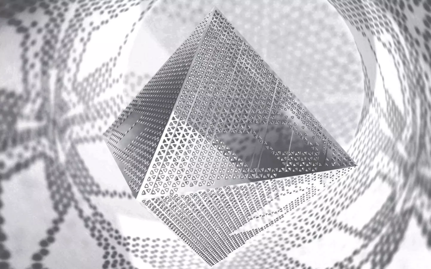 diamond shape chandelier 3D model_0