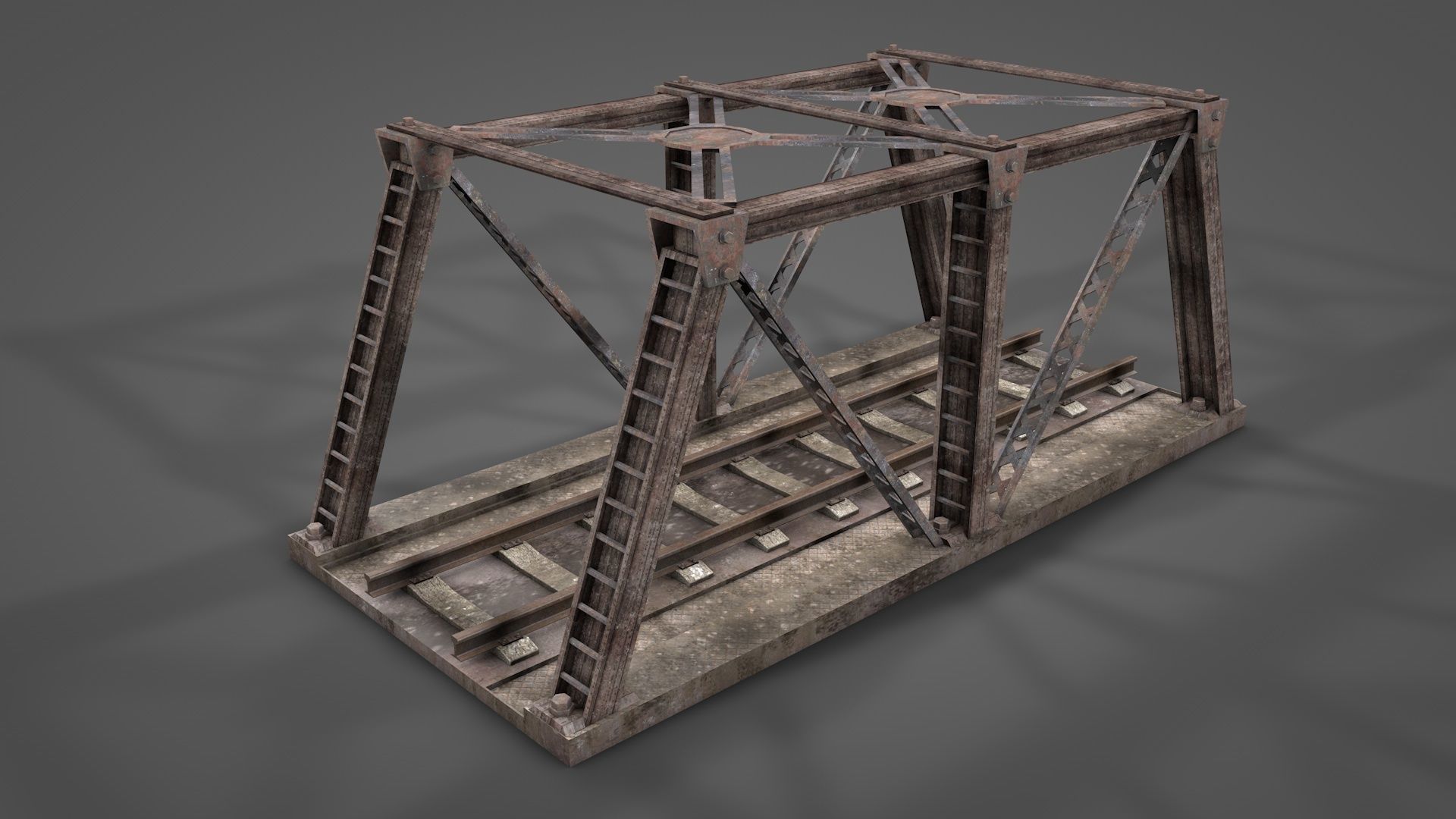 Modular Railway Bridge Pack 3D model_15
