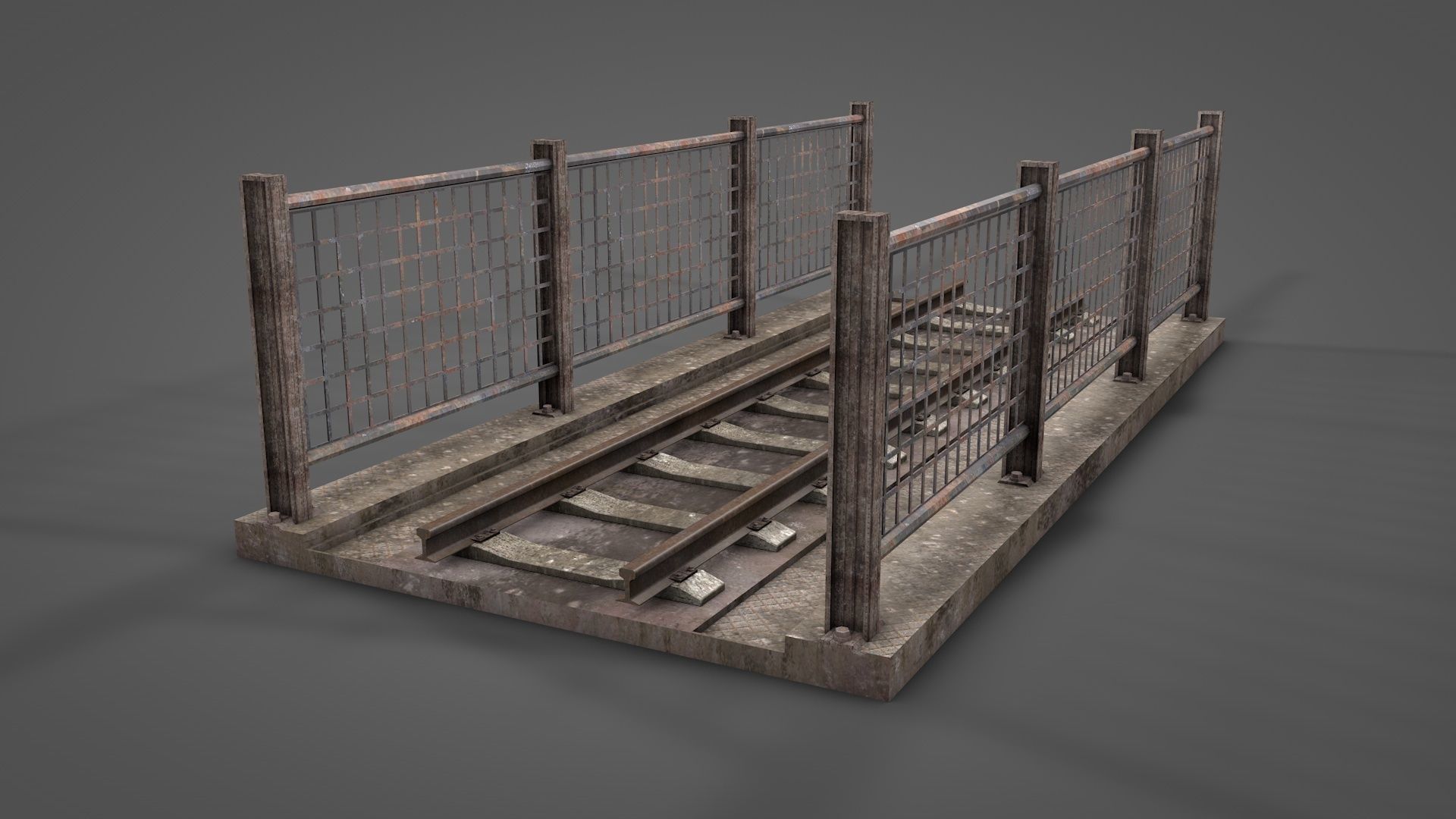 Modular Railway Bridge Pack 3D model_19