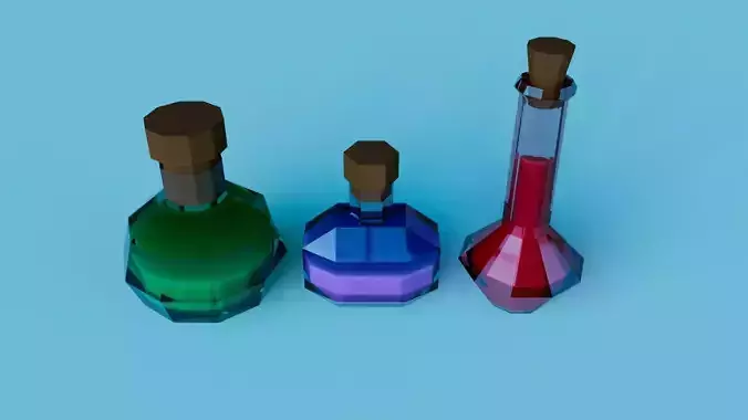 Potion1-6 set1 3D Model Collection