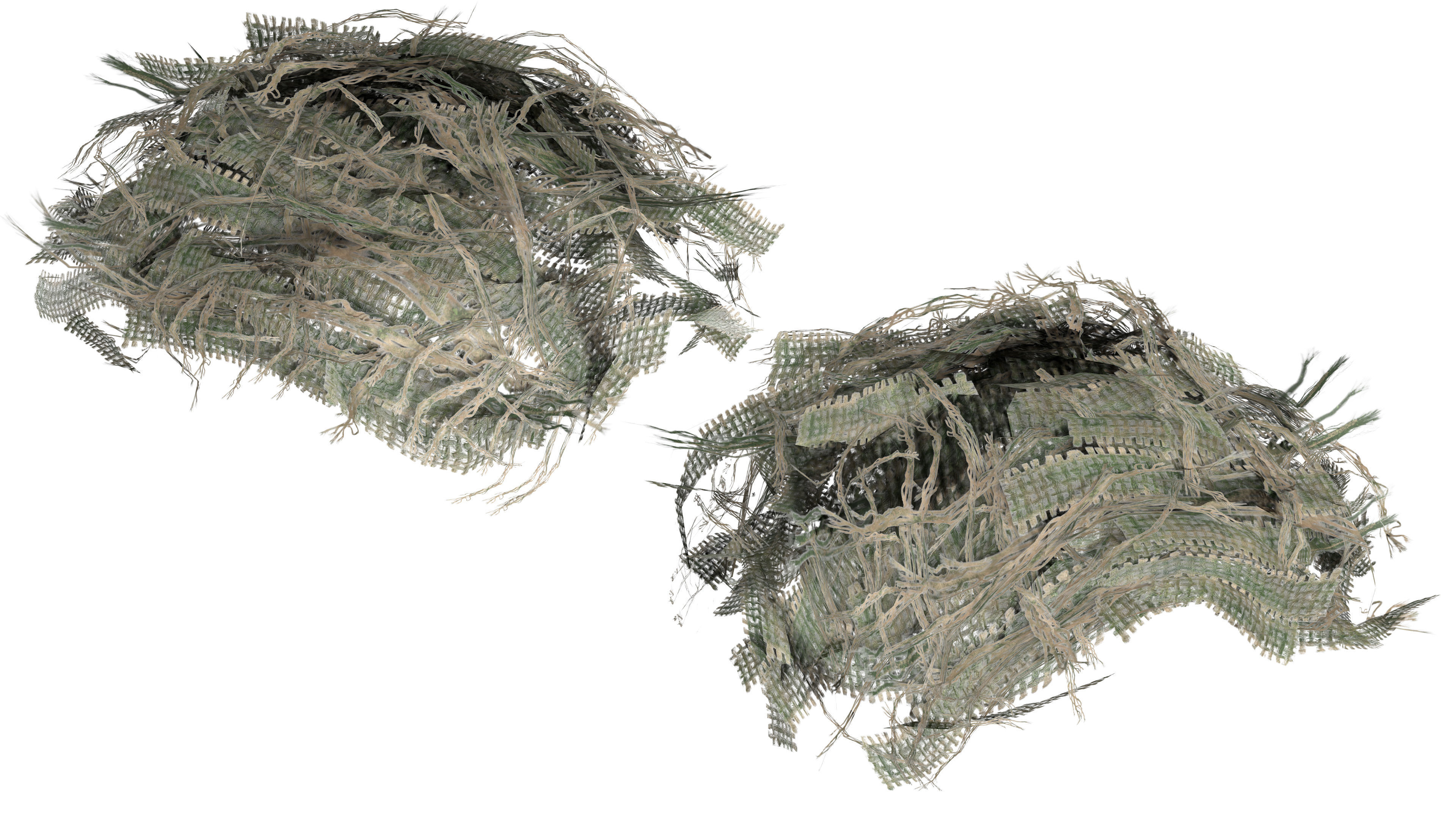 HELMET HOME-MADE SCRIM COVER Low-poly 3D model_3