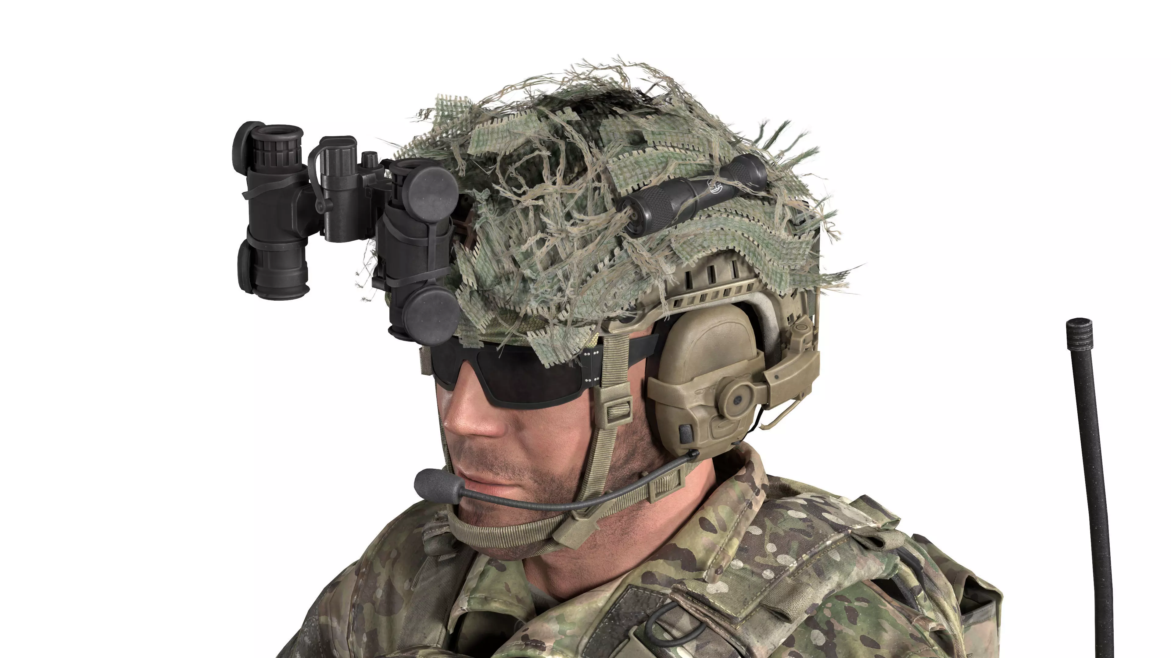 HELMET HOME-MADE SCRIM COVER Low-poly 3D model_0