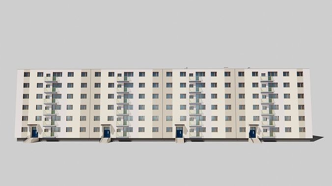 Eastern European Building 016 Low-poly 3D model 5