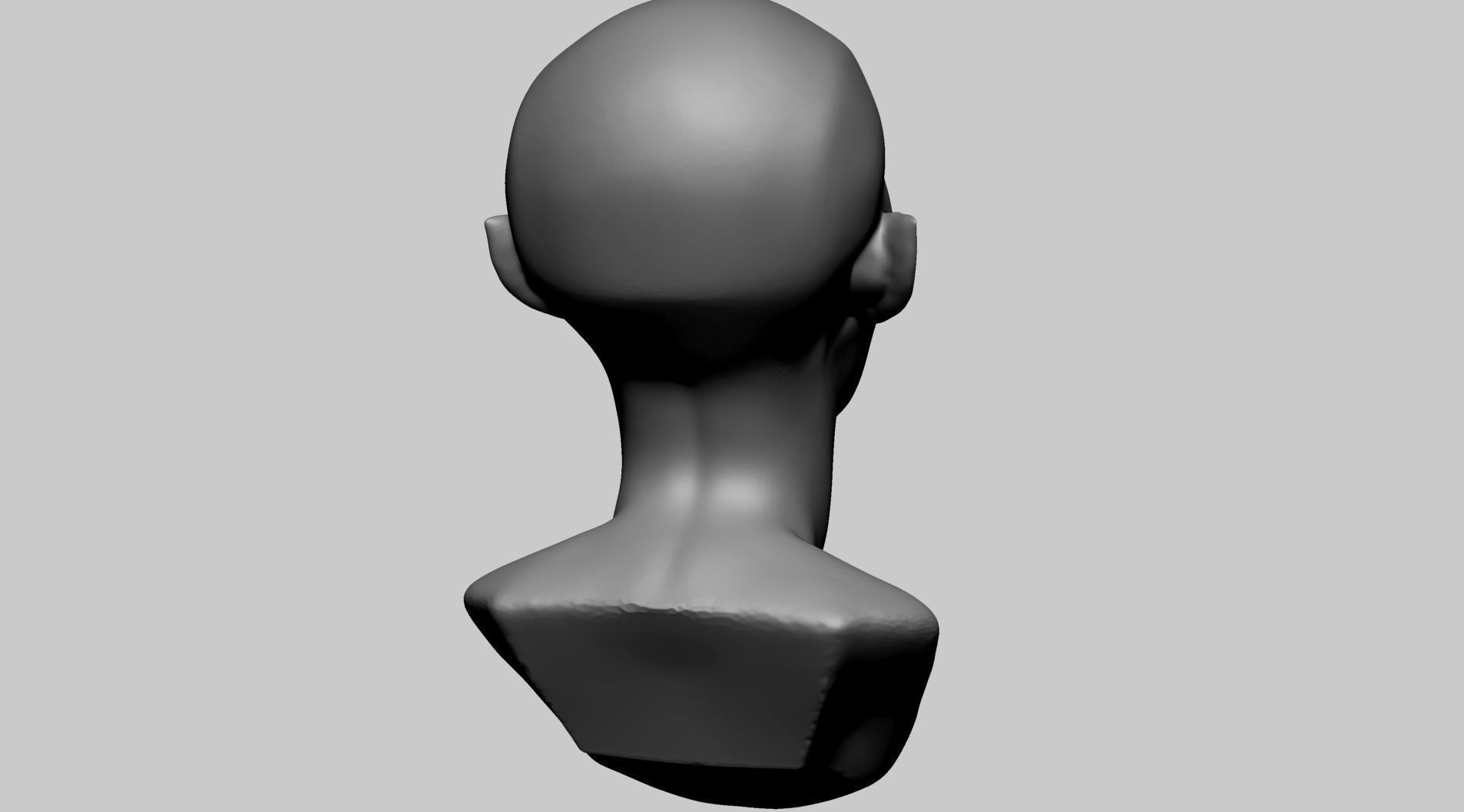 Base Female Head E 3D model_3