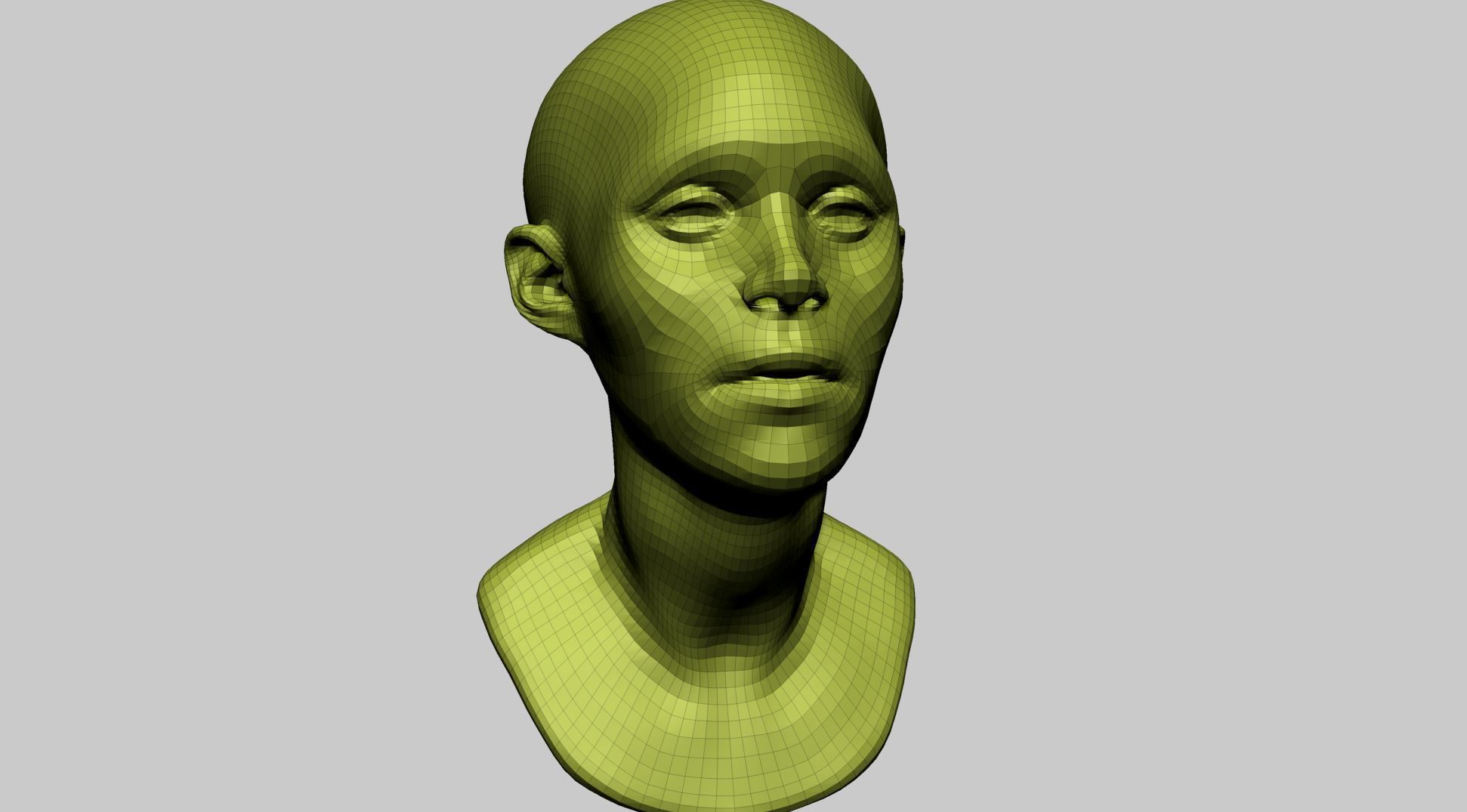Base Female Head E 3D model_19