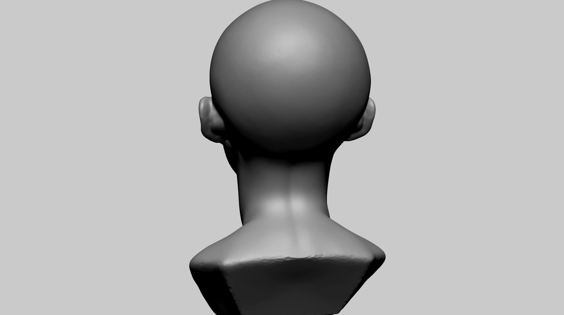 Base Female Head E 3D model_16