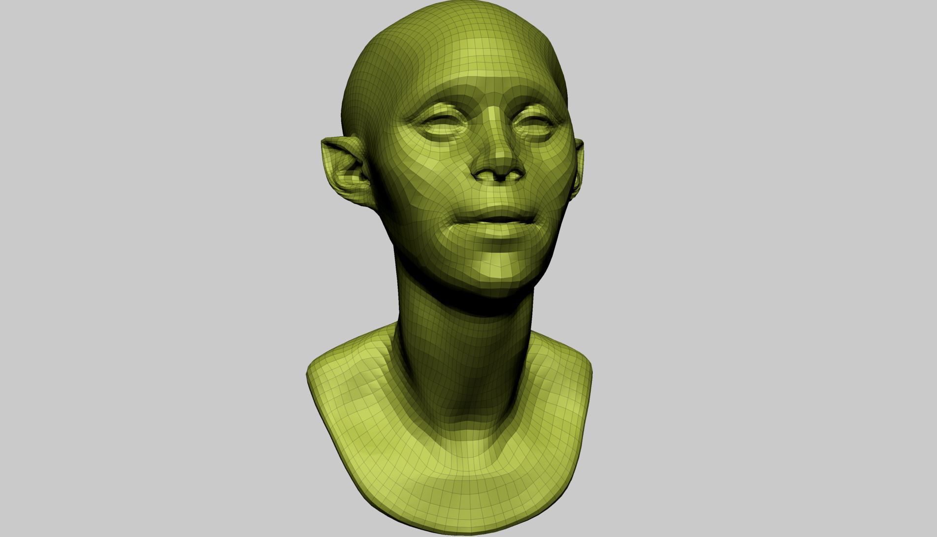 Base Female Head E 3D model_11
