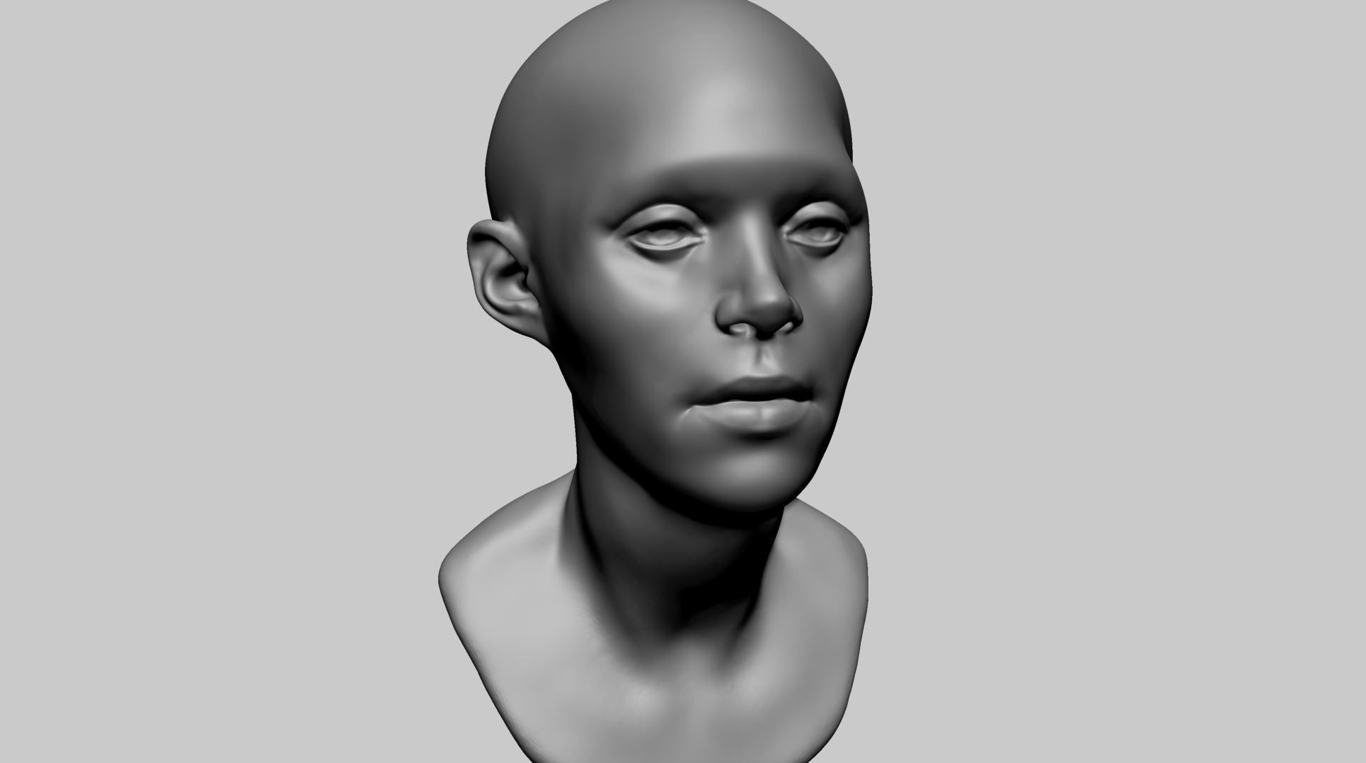 Base Female Head E 3D model_12
