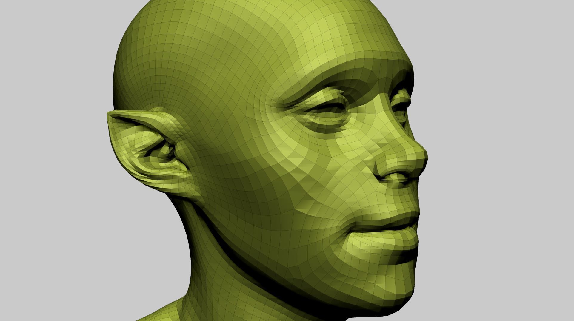 Base Female Head E 3D model_10