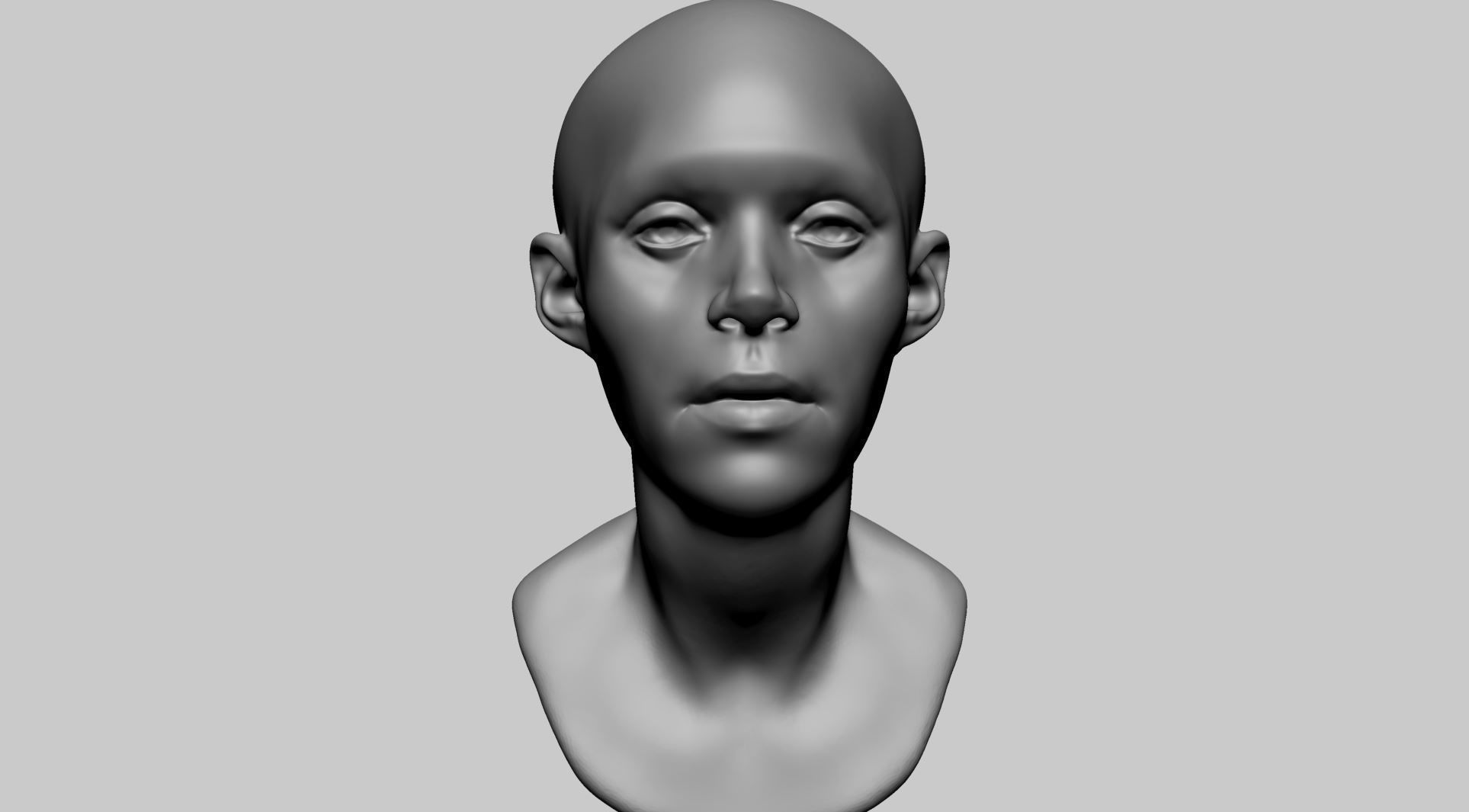 Base Female Head E 3D model_18