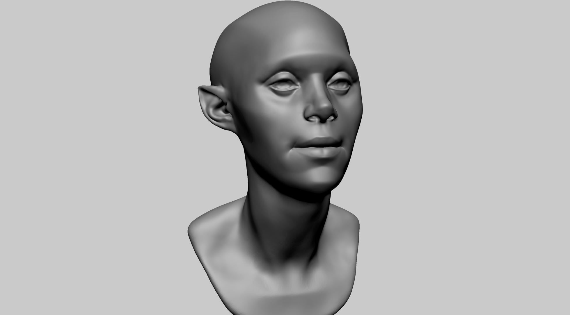 Base Female Head E 3D model_1