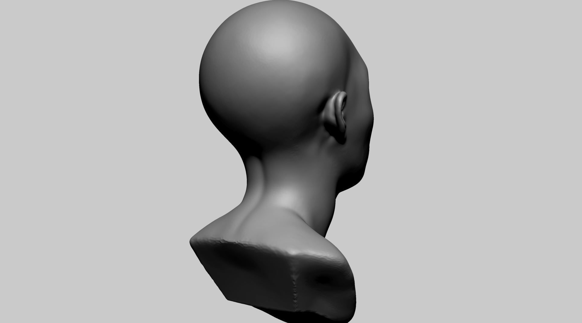 Base Female Head E 3D model_15