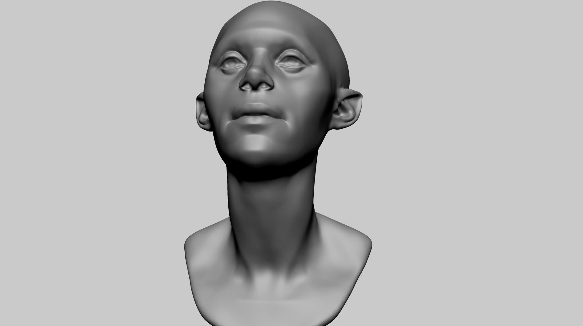 Base Female Head E 3D model_7