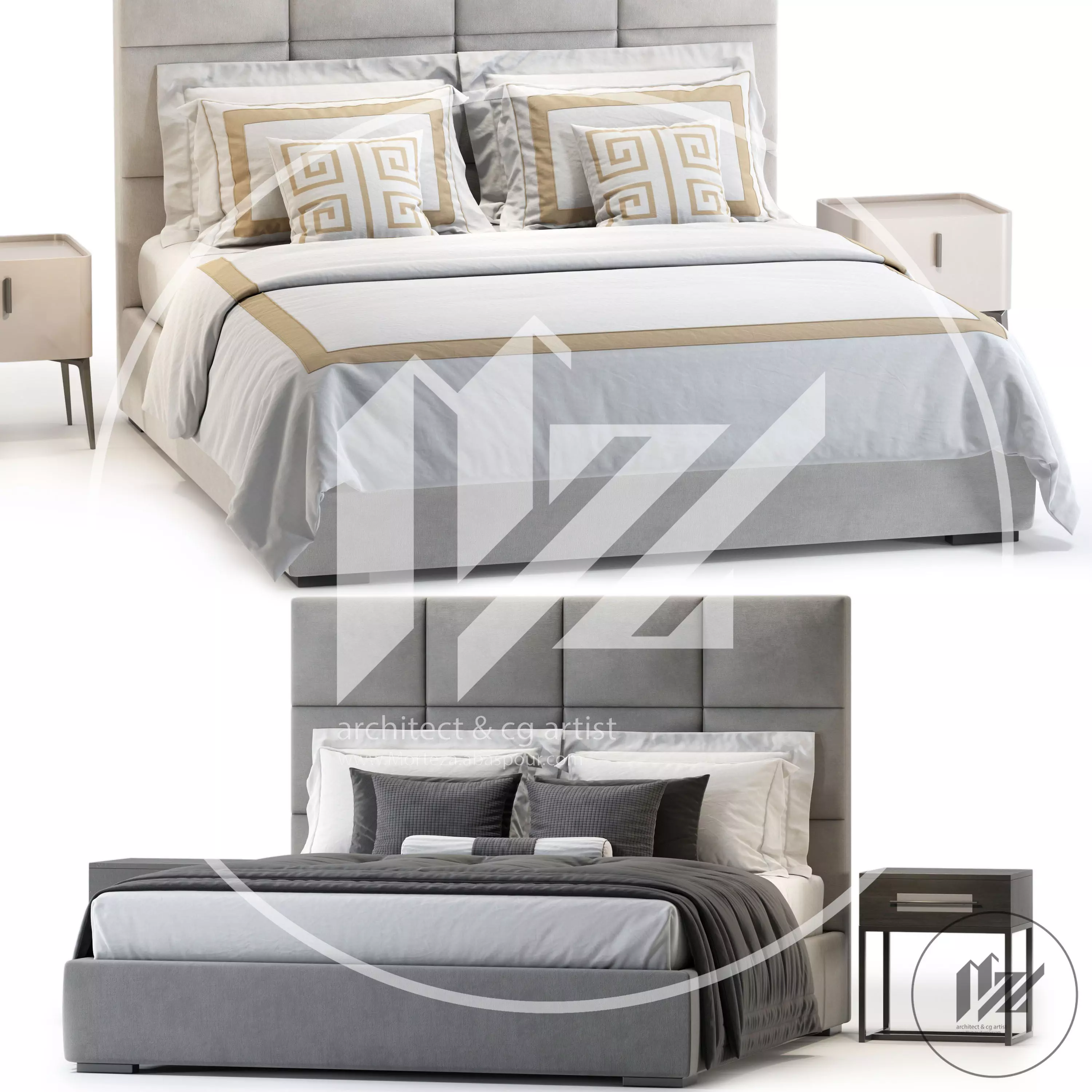 Meridiani BARDO Bed 3D model_0