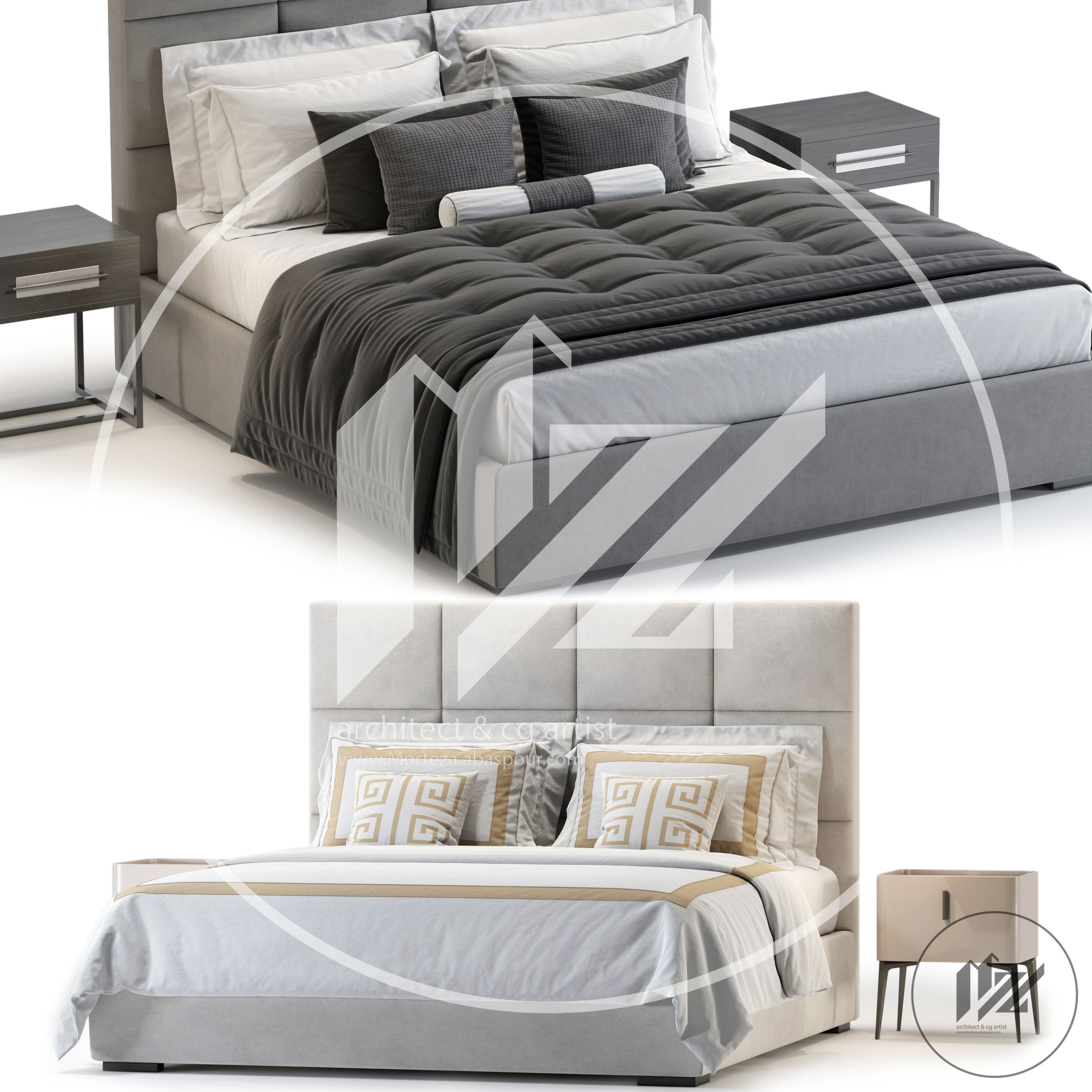 Meridiani BARDO Bed 3D model_1