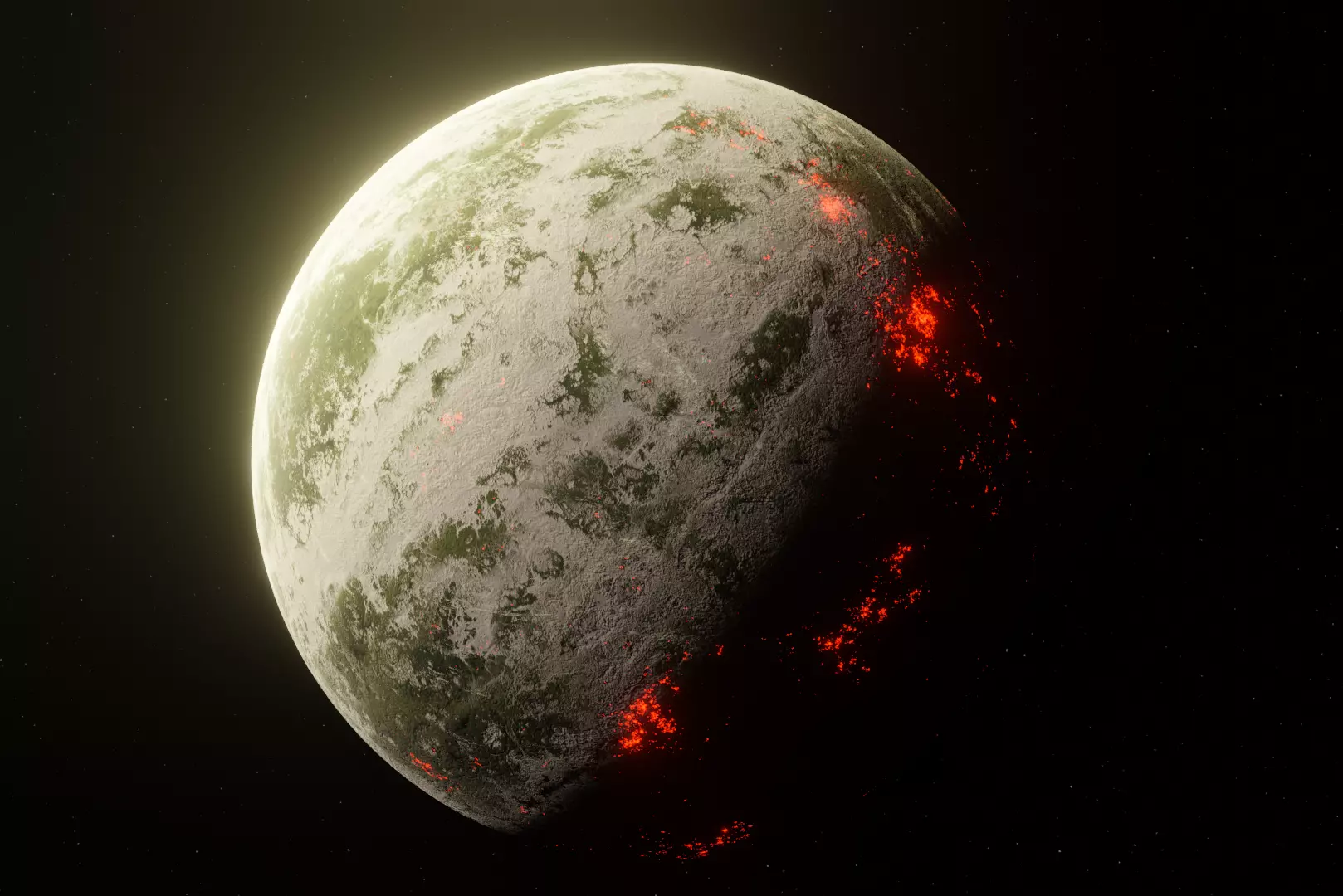 Planet Space Ready to game Low-poly 3D model