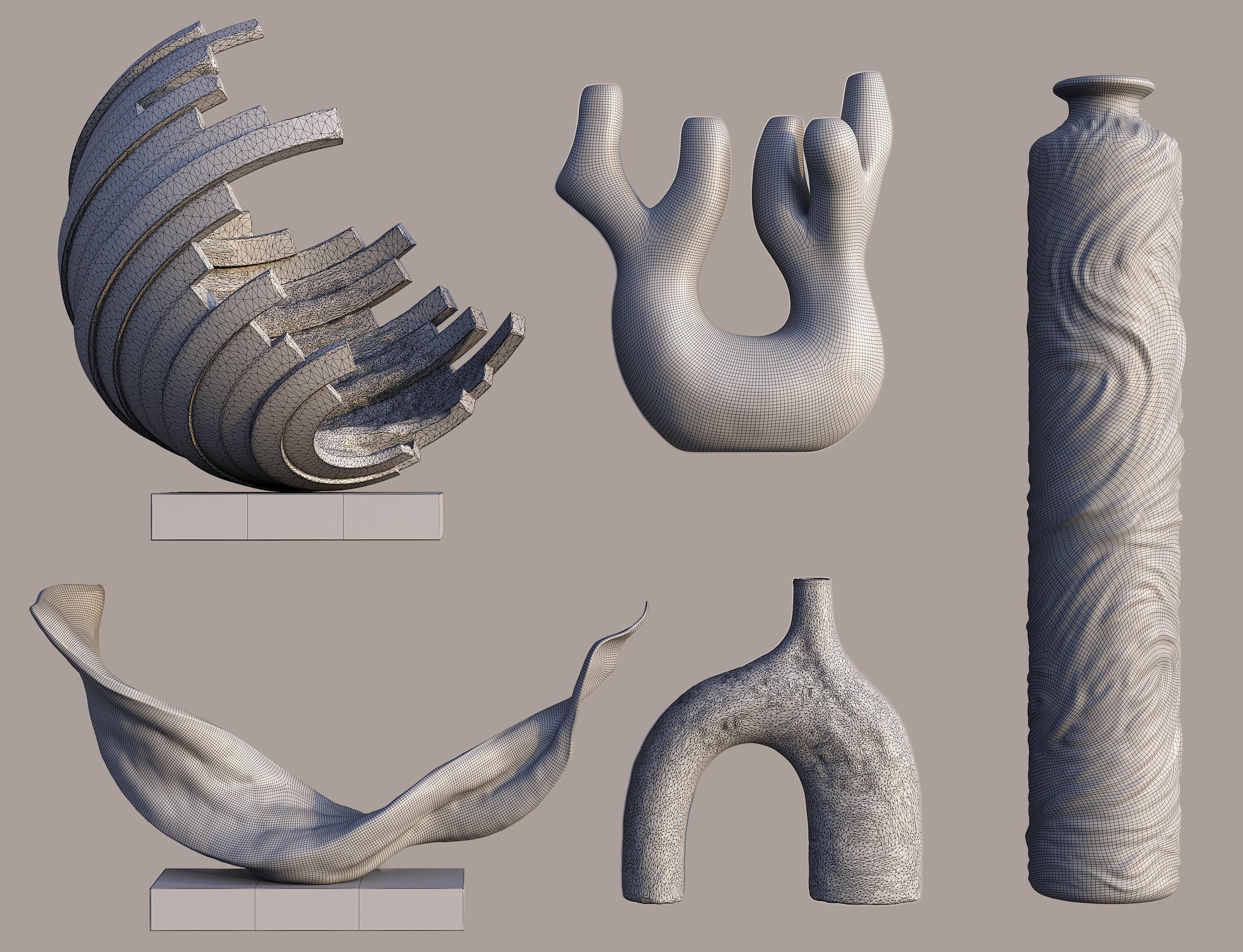 Decorative sculpture 3D model_1