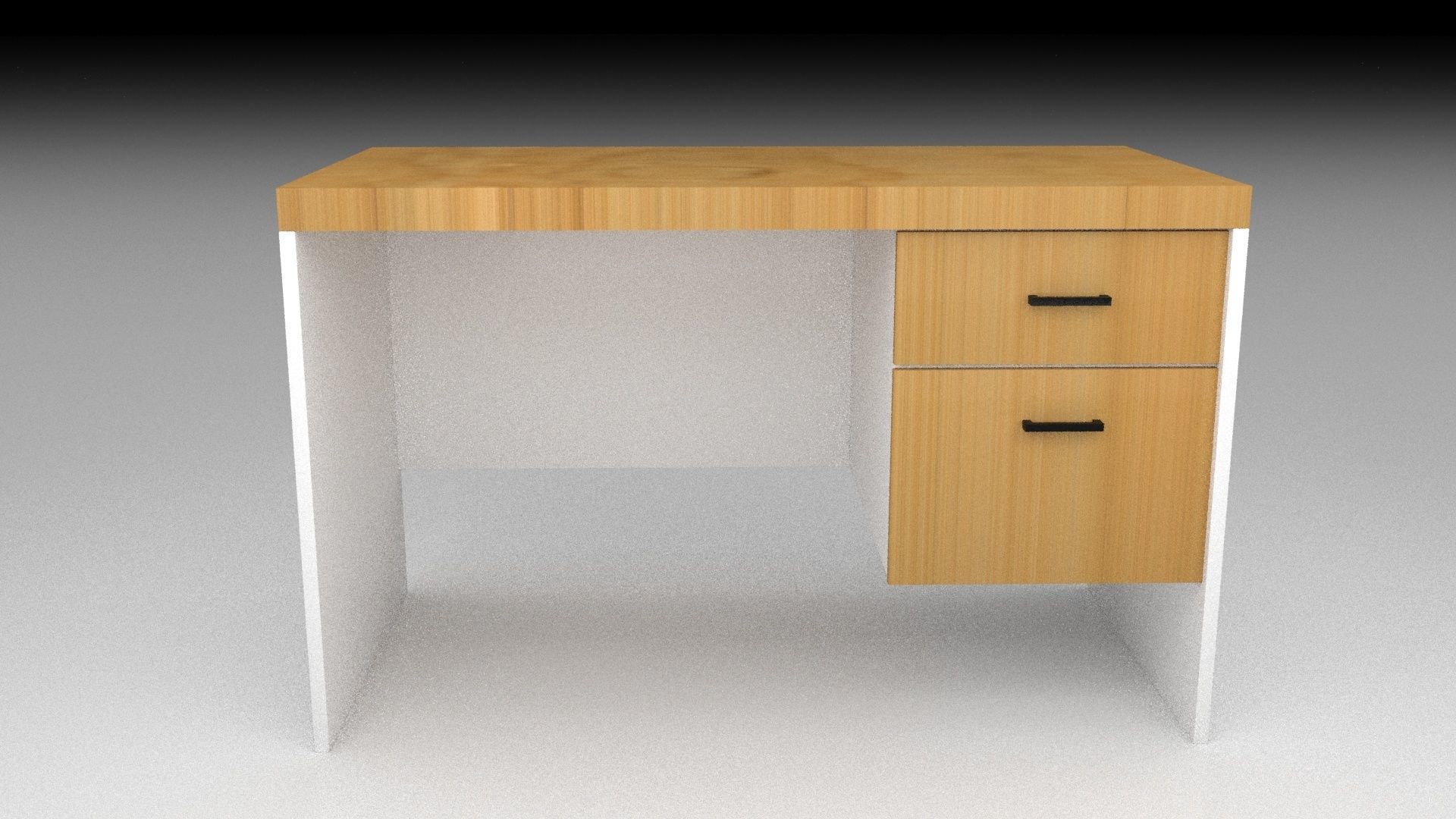 Office desk 3D model_1