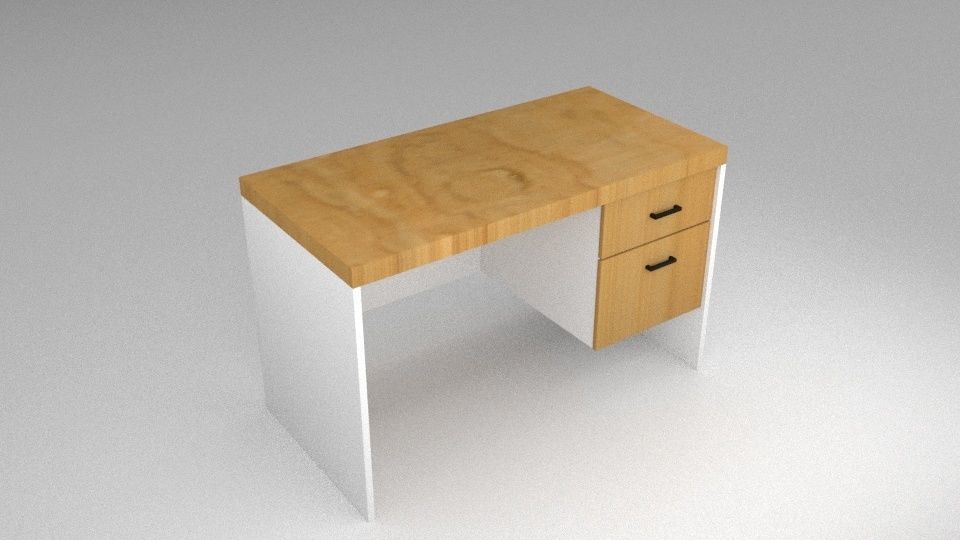 Office desk 3D model_12