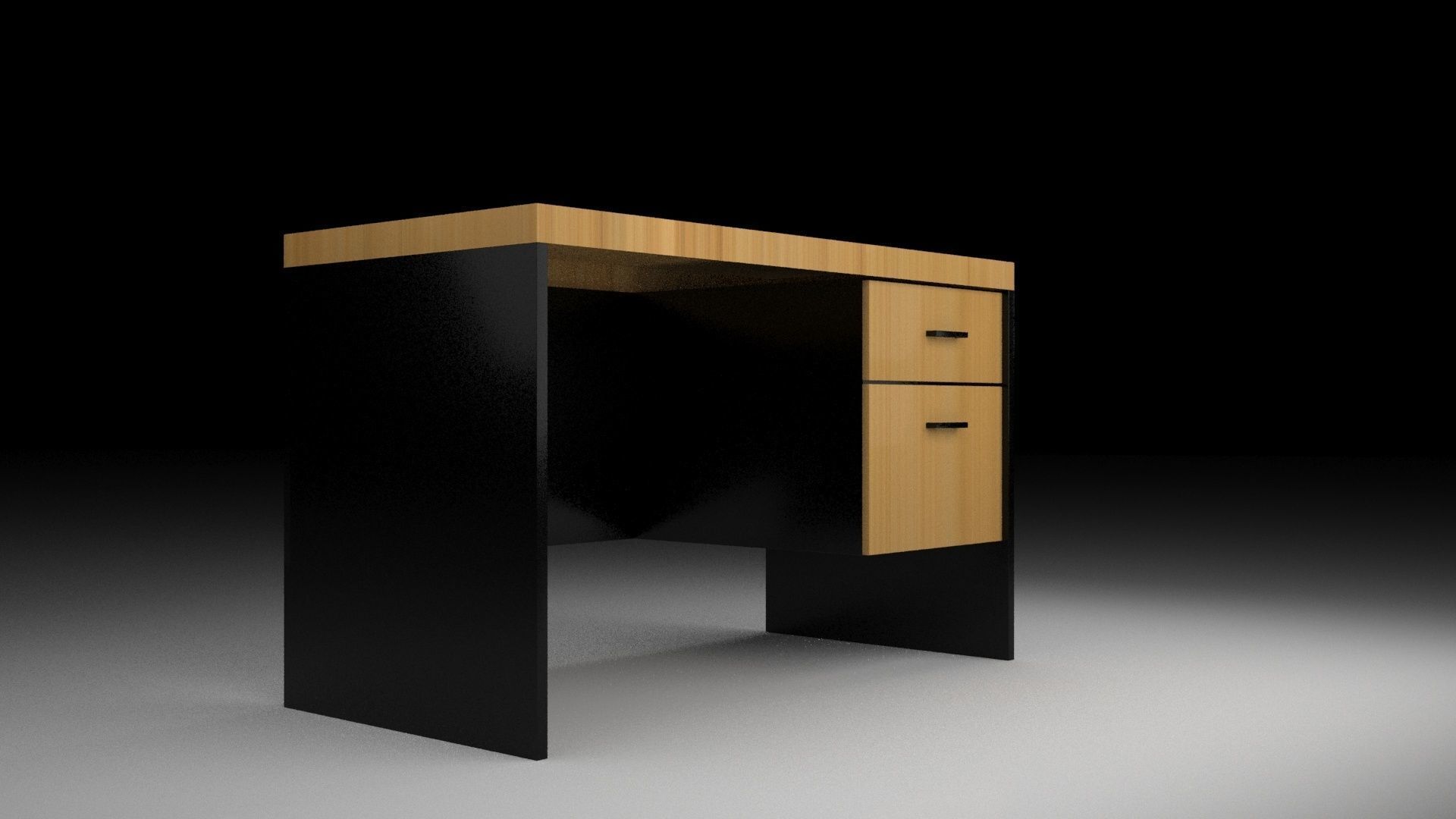 Office desk 3D model_5