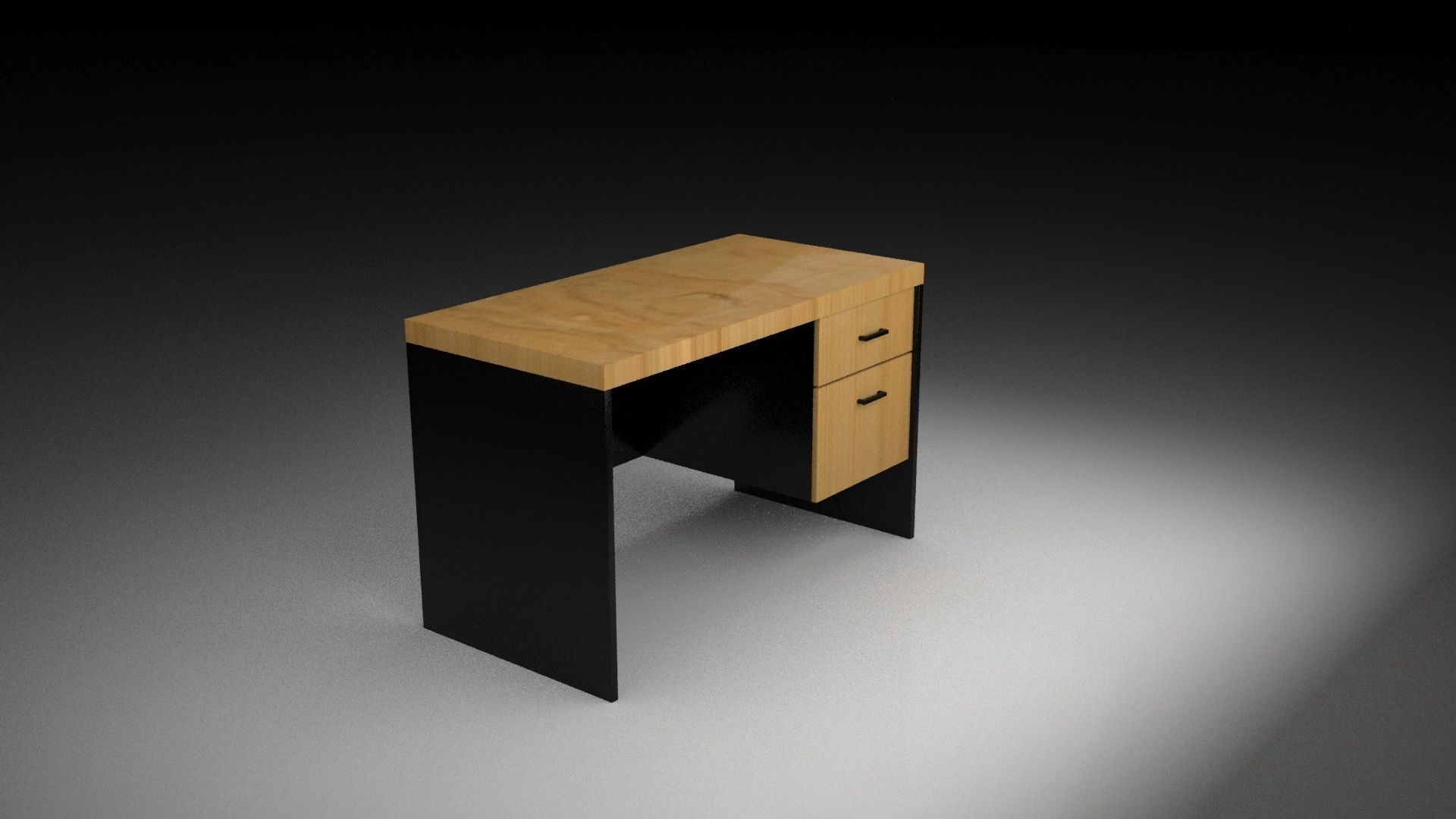 Office desk 3D model_8