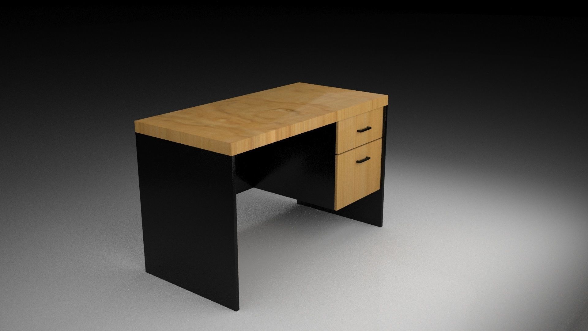 Office desk 3D model_7