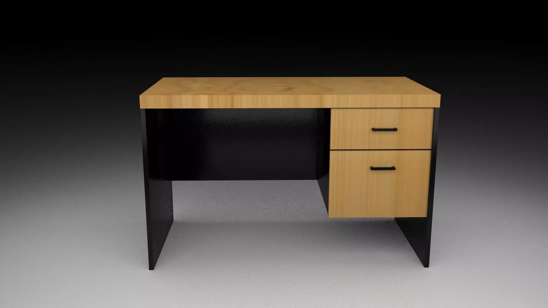 Office desk 3D model_0