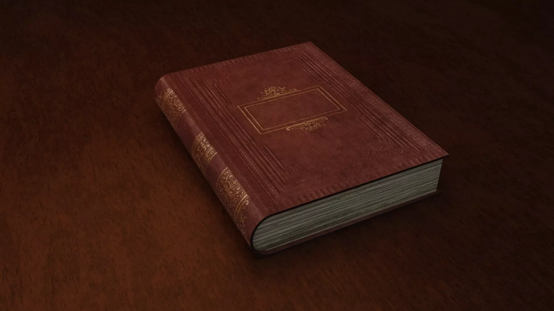 Old Book from Asset Low-poly 3D model_0