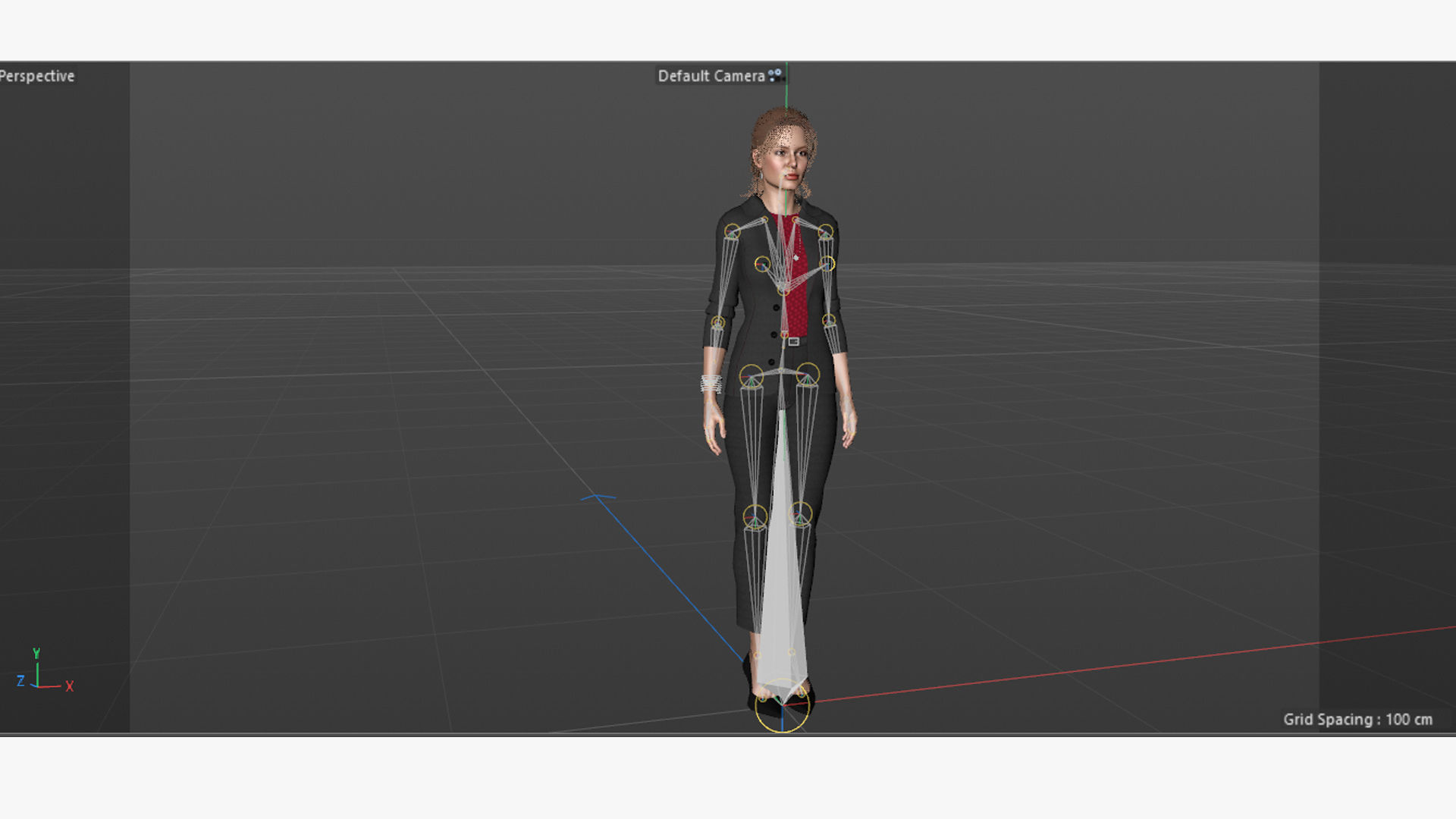 Business Woman in Suit Female 3D Model Low-poly 3D model_15