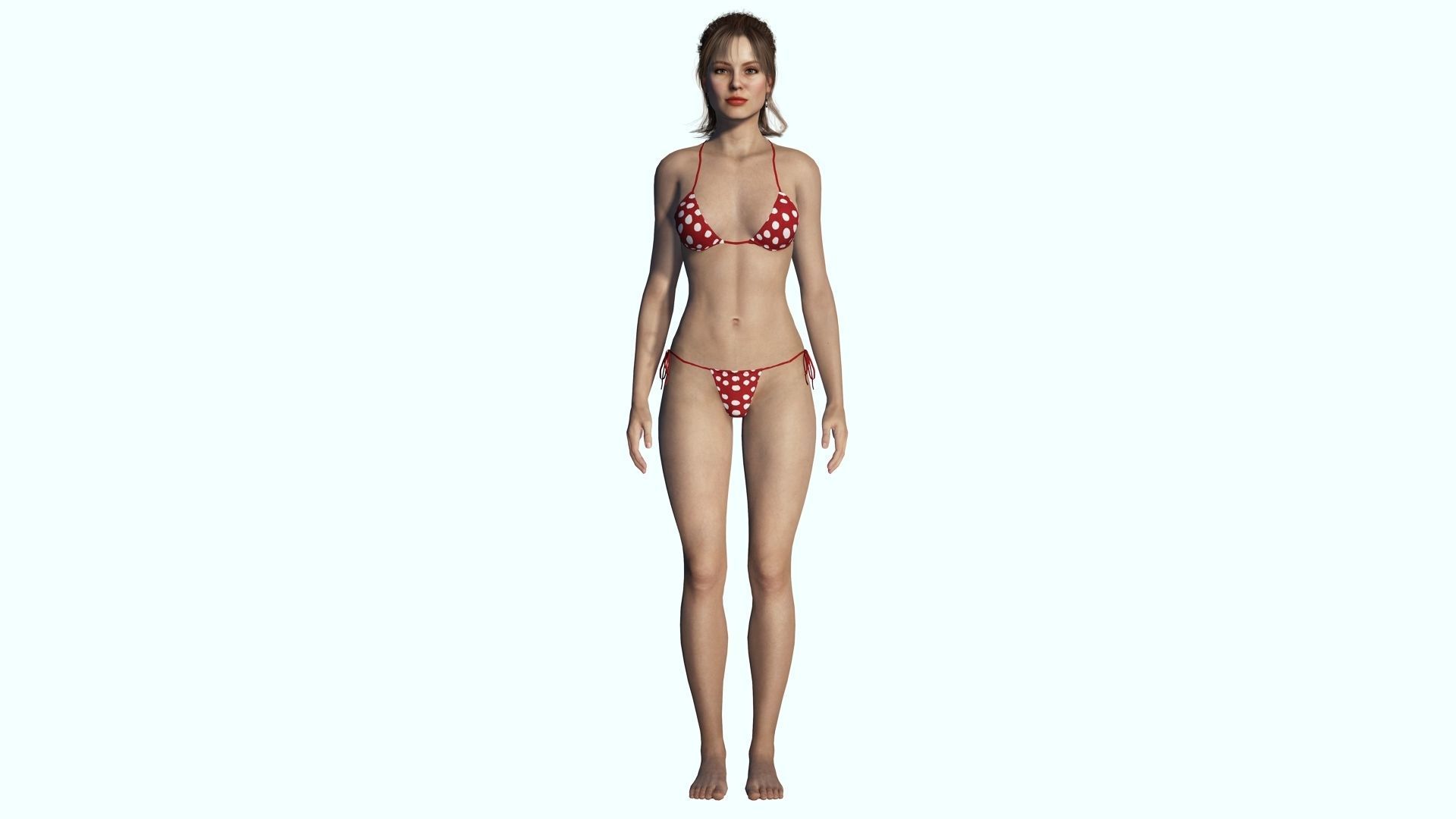 Business Woman in Suit Female 3D Model Low-poly 3D model_11