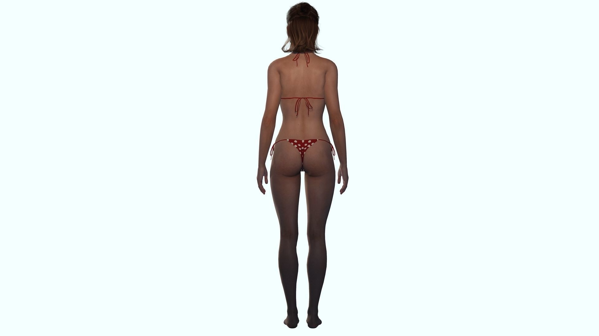 Business Woman in Suit Female 3D Model Low-poly 3D model_13