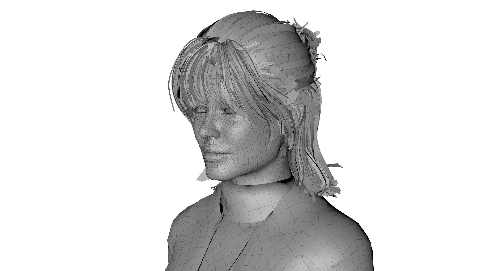 Business Woman in Suit Female 3D Model Low-poly 3D model_19