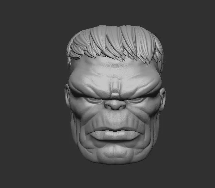 Classic Hulk - Headsculpt for Action Figures 3D print model_0