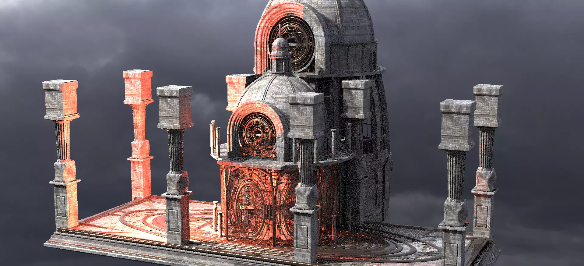 Occult observatory Tower Kit bash 2 3D model_0