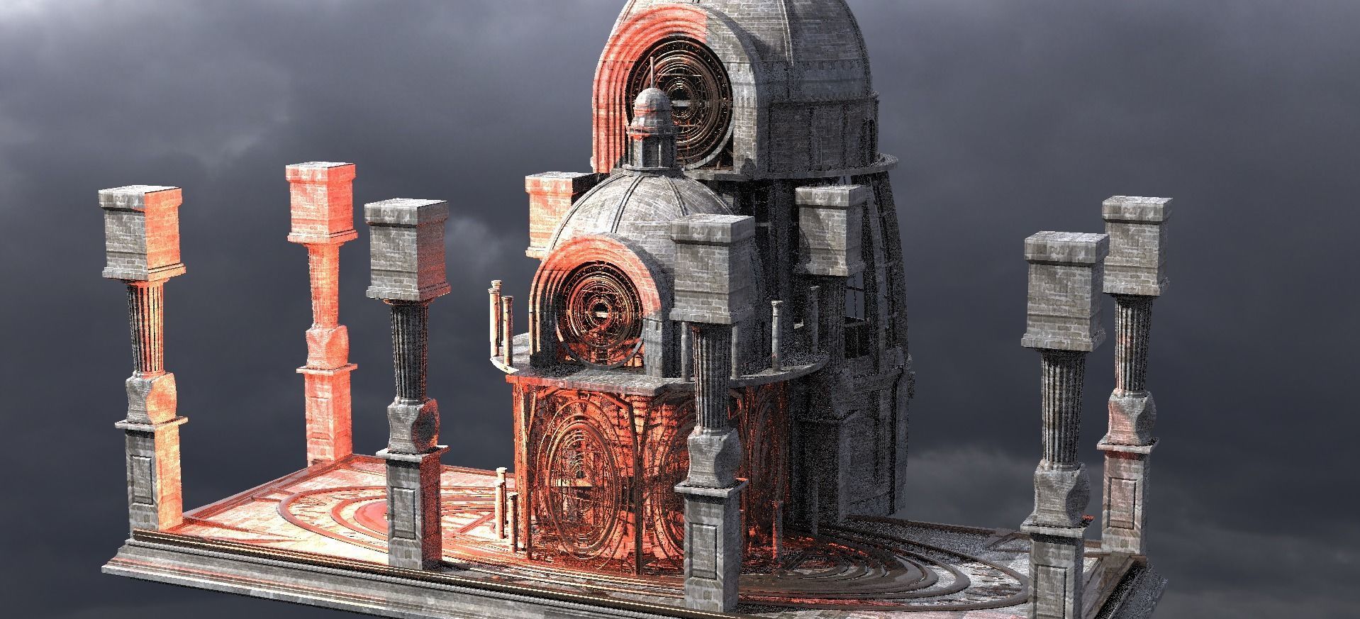 Occult observatory Tower Kit bash 2 3D model_1