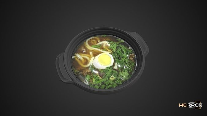 Game Ready Udon Low-poly 3D model 7