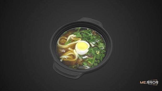 Game Ready Udon Low-poly 3D model 2