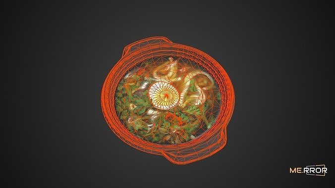 Game Ready Udon Low-poly 3D model 5