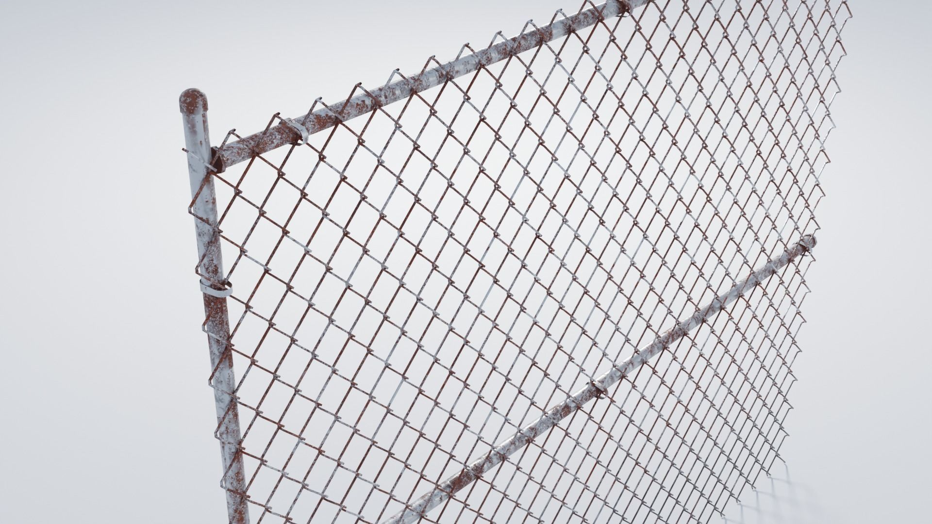 3D model Clean and Rusty Chain Link Fence VR / AR / lowpoly CGTrader