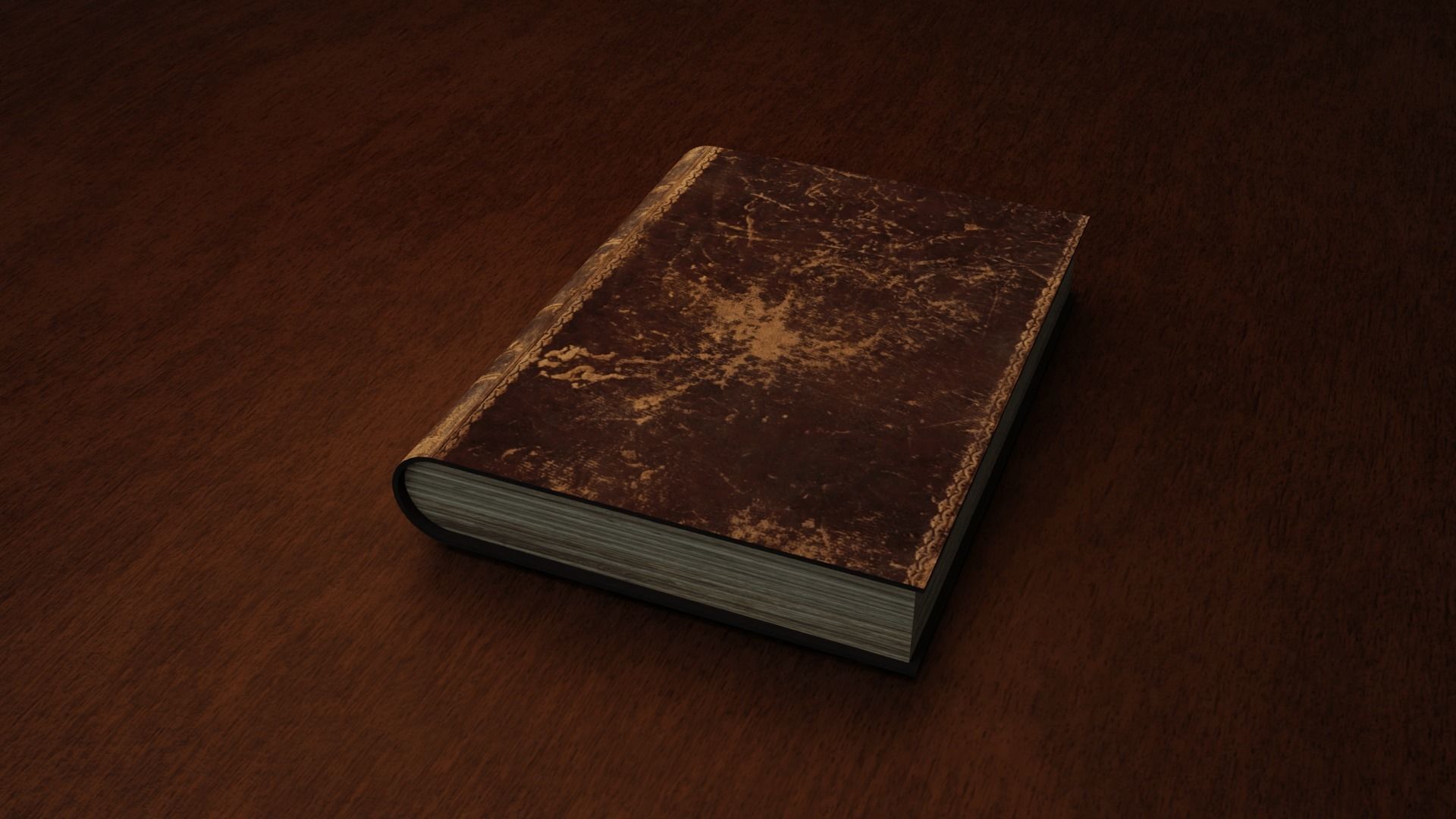 Old Book from Asset Low-poly 3D model_1