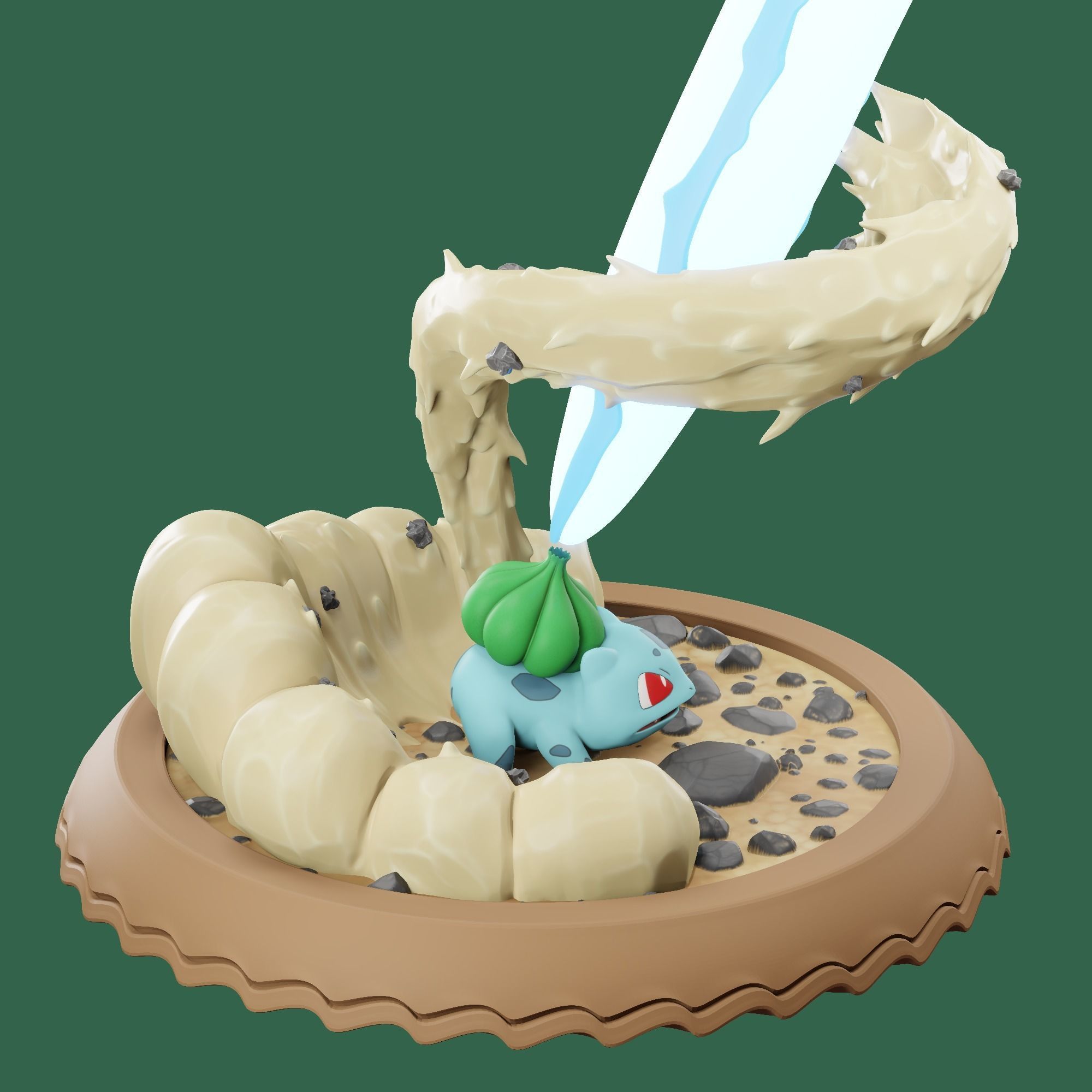 Bulbasaur sculpt for zbrush 3D model_2