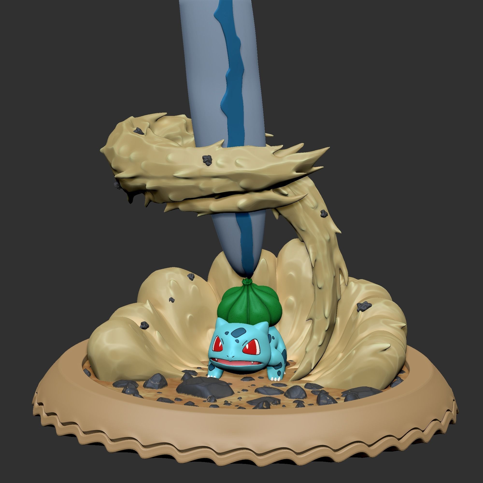 Bulbasaur sculpt for zbrush 3D model_3
