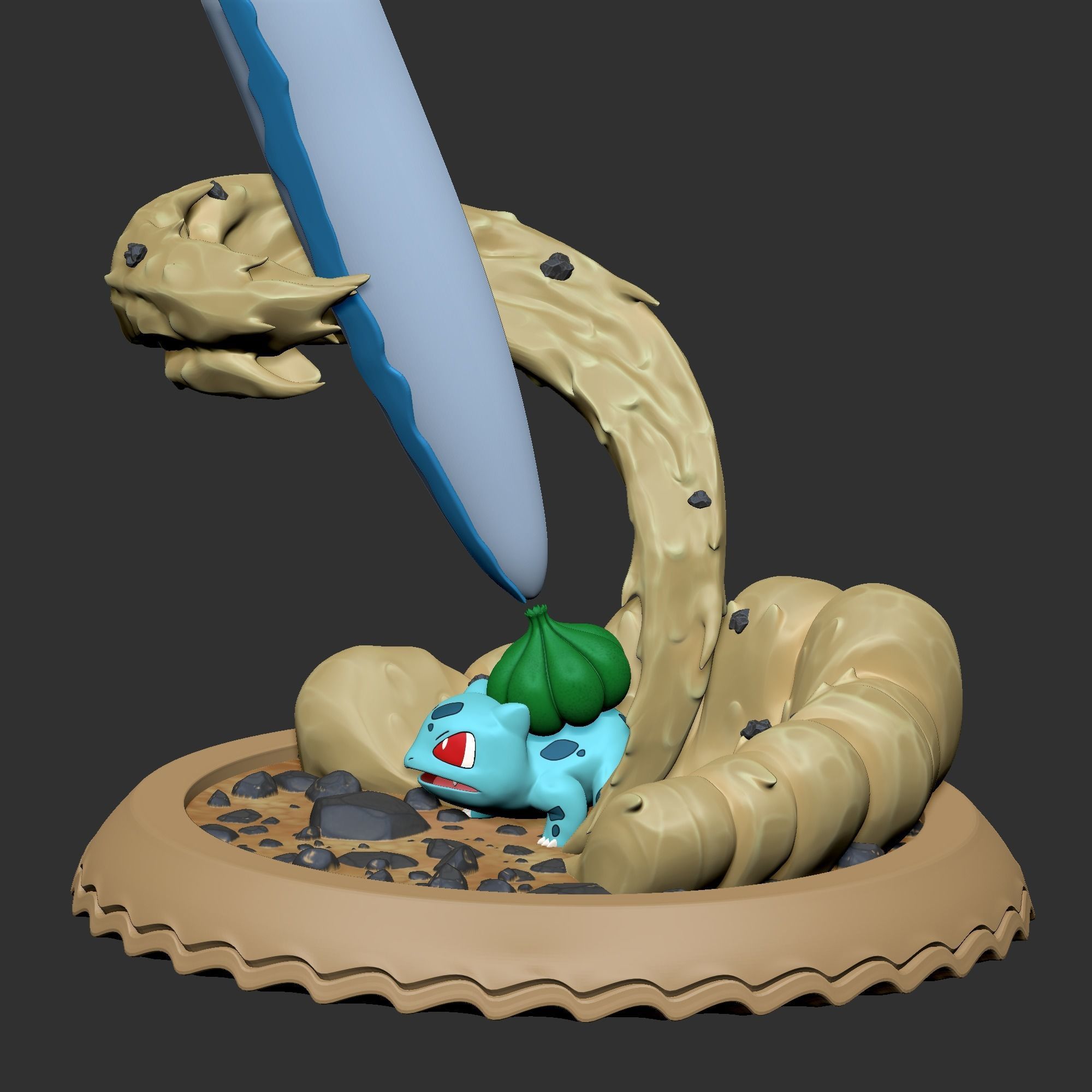 Bulbasaur sculpt for zbrush 3D model_5
