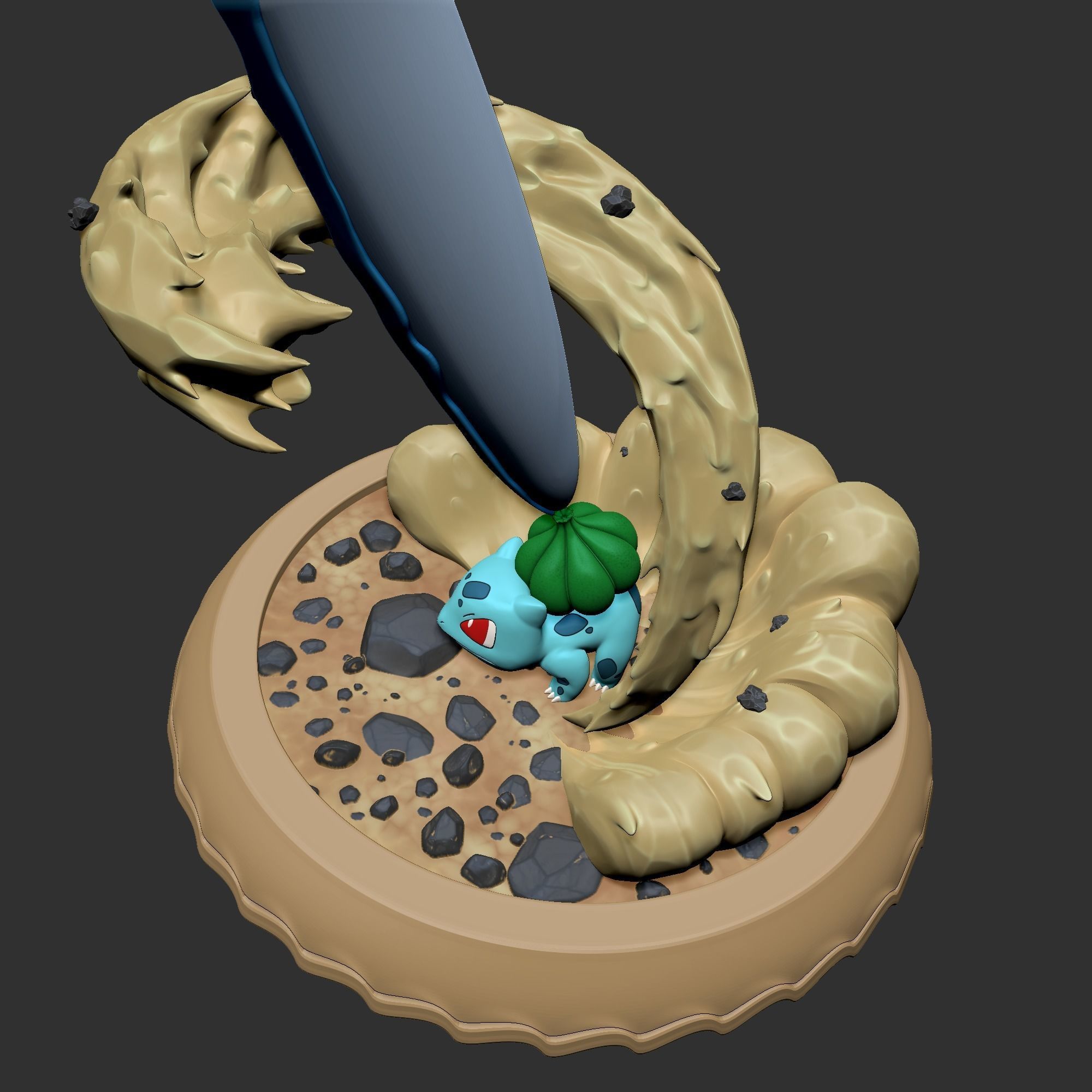 Bulbasaur sculpt for zbrush 3D model_6